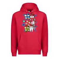 Cardinal ho ho ho teeth Premium Hoodie - CowhideDigitalArt
