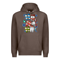 Coffee ho ho ho teeth Premium Hoodie - CowhideDigitalArt