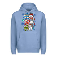 Colony Blue ho ho ho teeth Premium Hoodie - CowhideDigitalArt