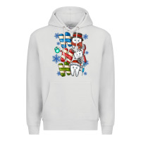 Dove Grey ho ho ho teeth Premium Hoodie - CowhideDigitalArt