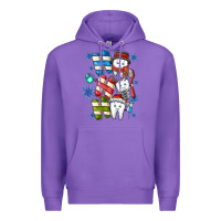 Purple ho ho ho teeth Premium Hoodie - CowhideDigitalArt