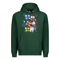 Sports Green ho ho ho teeth Premium Hoodie - CowhideDigitalArt