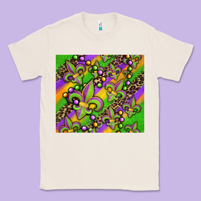 Mardi Gras Carnival Fleur De Lis Classic Tee Designed By Jasminsmagicworld