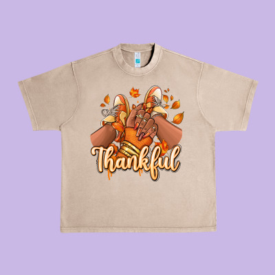 Thankful Black Girl Sneakers Urban Heavy Tee Designed By Ranaportraitstore