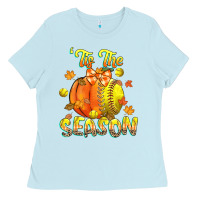 Baby Blue its the season softball Ladies Tee - CowGirlArtShop