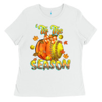White its the season softball Ladies Tee - CowGirlArtShop
