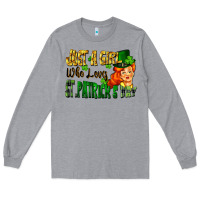 Heather Grey Just a girl who loves St. Patrick's Day Long Sleeve Tee - FaDigitalArtStudio