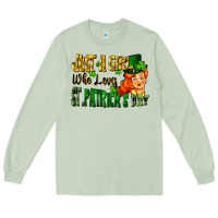 Matcha Just a girl who loves St. Patrick's Day Long Sleeve Tee - FaDigitalArtStudio