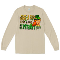Mushroom Just a girl who loves St. Patrick's Day Long Sleeve Tee - FaDigitalArtStudio