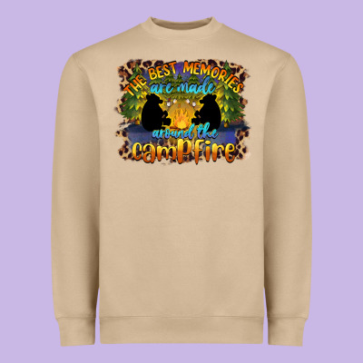 The Best Memories Are Made Around The Campfire Camping Heavyweight Sweatshirt Designed By Barkaloodesign