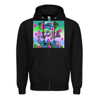Black aloha stitch Zipper Hoodie - AdoDesignShop