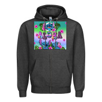 Charcoal Heather aloha stitch Zipper Hoodie - AdoDesignShop
