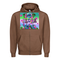 Chestnut aloha stitch Zipper Hoodie - AdoDesignShop