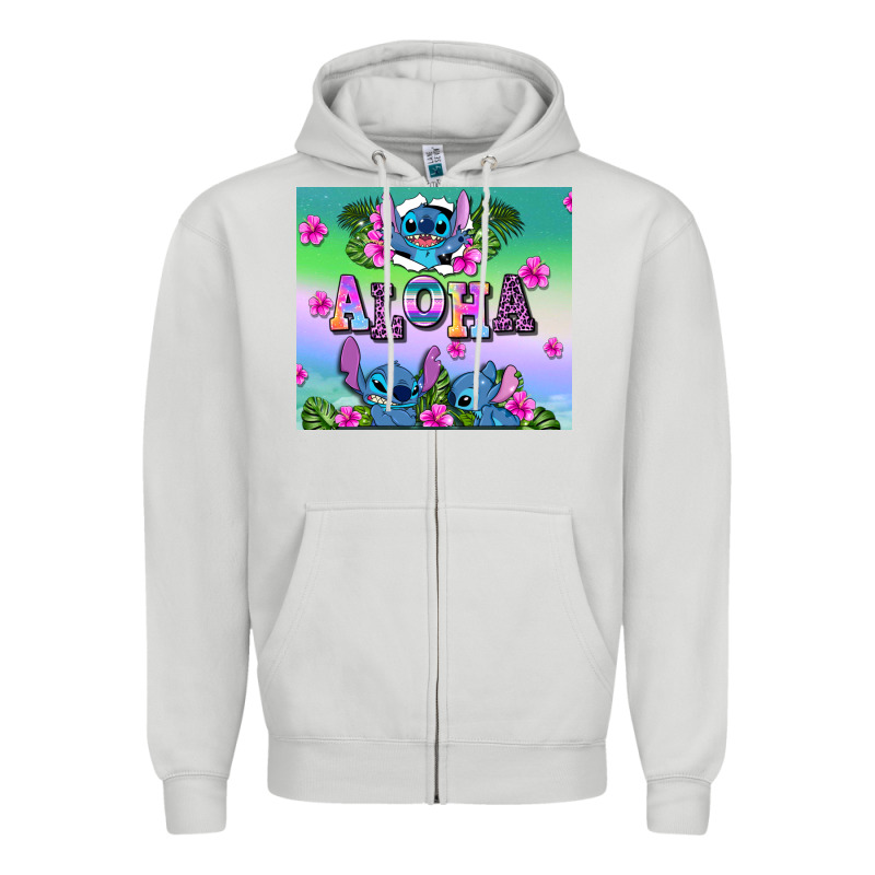 Aloha Stitch Zipper Hoodie by AdoDesignShop | Teevron