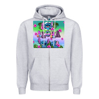 Heather Grey aloha stitch Zipper Hoodie - AdoDesignShop