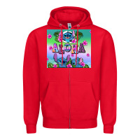 Red aloha stitch Zipper Hoodie - AdoDesignShop