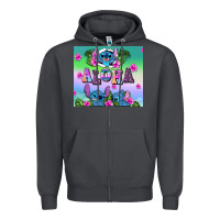 Smoke aloha stitch Zipper Hoodie - AdoDesignShop
