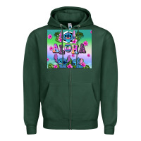 Sports Green aloha stitch Zipper Hoodie - AdoDesignShop