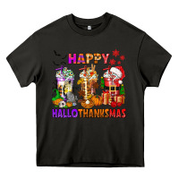 Asphalt happy hallothanksmas coffee cups Heavy Core Tee - texasbilliewilder