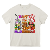 Cream happy hallothanksmas coffee cups Heavy Core Tee - texasbilliewilder