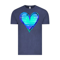 Vintage Denim Mermaid Heart Vintage Tee - Jasminsmagicworld