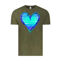 Vintage Olive Mermaid Heart Vintage Tee - Jasminsmagicworld