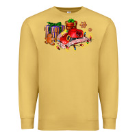 Antique Gold cowgirl hat with gifts and cookies Premium Sweatshirt - AdoDesignShop