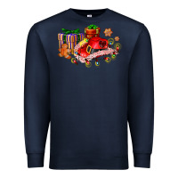 Navy cowgirl hat with gifts and cookies Premium Sweatshirt - AdoDesignShop