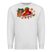 Oatmeal Heather cowgirl hat with gifts and cookies Premium Sweatshirt - AdoDesignShop