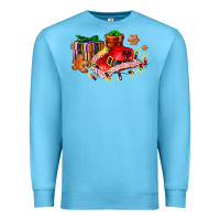 Ocean Blue cowgirl hat with gifts and cookies Premium Sweatshirt - AdoDesignShop