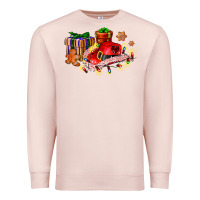 Pale Pink cowgirl hat with gifts and cookies Premium Sweatshirt - AdoDesignShop