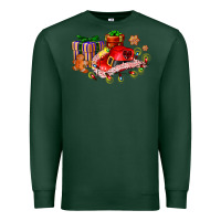 Sports Green cowgirl hat with gifts and cookies Premium Sweatshirt - AdoDesignShop