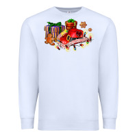White cowgirl hat with gifts and cookies Premium Sweatshirt - AdoDesignShop