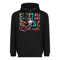 Black sleep all day nurse all night Heavyweight Hoodie - AdoDesignShop