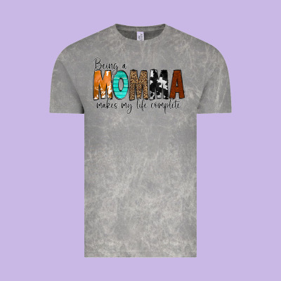 Being A Momma Makes My Life Complete Vintage Tee Designed By Cowcowdesign