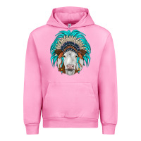 Fuchsia Pink simmental indian headdress Urban Hoodie - JahusDesignShop