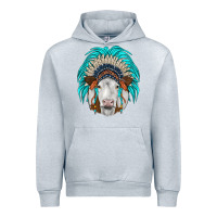 Heather Grey simmental indian headdress Urban Hoodie - JahusDesignShop