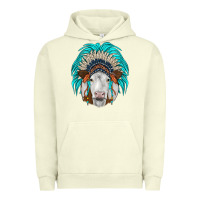 Pigment Pistachio simmental indian headdress Urban Hoodie - JahusDesignShop