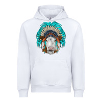 White simmental indian headdress Urban Hoodie - JahusDesignShop