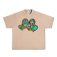 Burro western leopard turquoise cowhide hearts olivia Urban Heavy Tee - OliviaCreatesArt