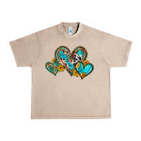French Oak western leopard turquoise cowhide hearts olivia Urban Heavy Tee - OliviaCreatesArt