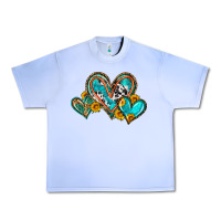 Grape Ice western leopard turquoise cowhide hearts olivia Urban Heavy Tee - OliviaCreatesArt
