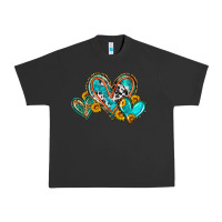 Pigment Black western leopard turquoise cowhide hearts olivia Urban Heavy Tee - OliviaCreatesArt