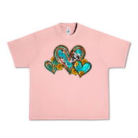 Salmon western leopard turquoise cowhide hearts olivia Urban Heavy Tee - OliviaCreatesArt