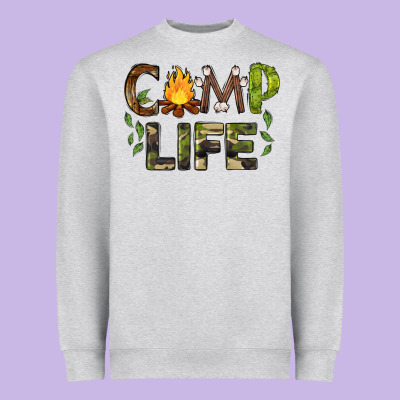 Camp Life Heavyweight Sweatshirt Designed By Barkaloodesign