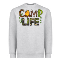 Heather Grey camp life Heavyweight Sweatshirt - BarkalooDesign