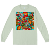 Matcha hispanic heritage month coffee cups and taco with glitter and leopard  Long Sleeve Tee - BundleAndBundleShop