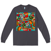 Smoke hispanic heritage month coffee cups and taco with glitter and leopard  Long Sleeve Tee - BundleAndBundleShop