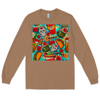 Hispanic Heritage Month Coffee Cups And Taco With Glitter And Leopard  Long Sleeve Tee | Teevron