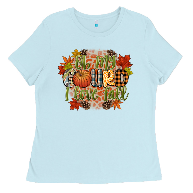 Oh My Gourd I Love Fall Ladies Tee by CowGirlArtShop | Teevron